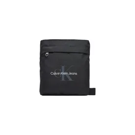 Black Recycled Polyester Messenger Bag