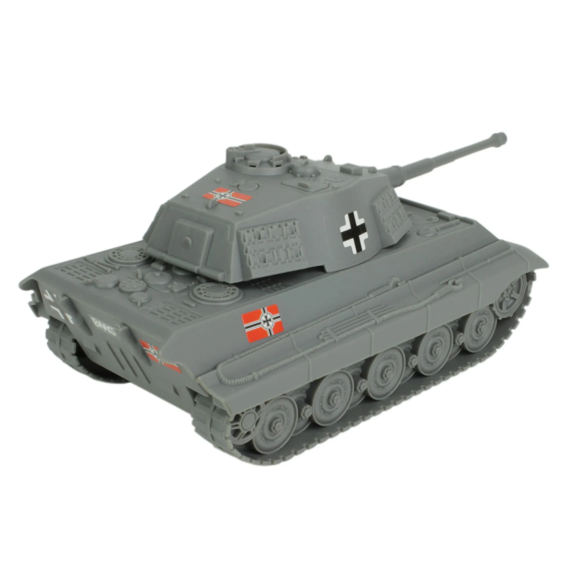 BMC WW2 German King Tiger Tank - Gray 1:32 Vehicle for Plastic Army Men