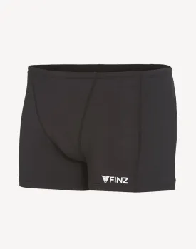 Boys Solid Polyester Square Leg Swim Short