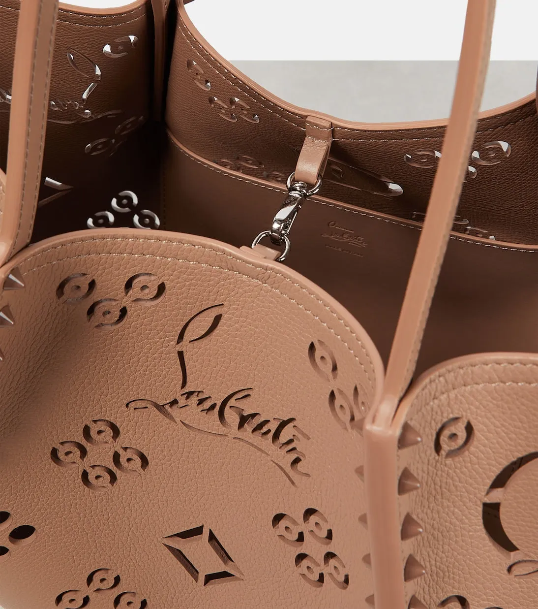 Christian Louboutin perforated cabarock tote bag, black