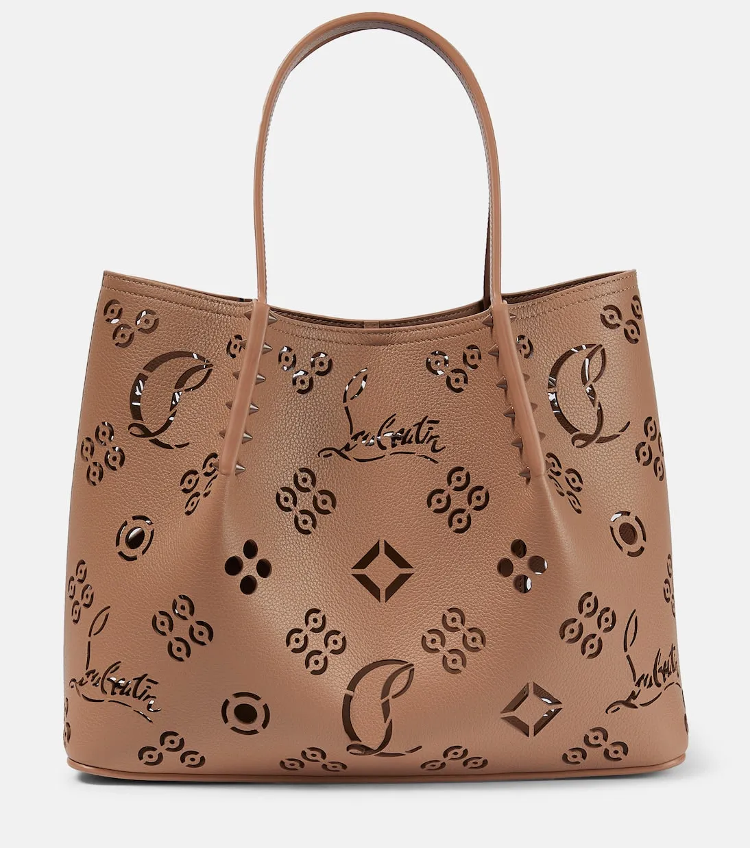 Christian Louboutin perforated cabarock tote bag, black