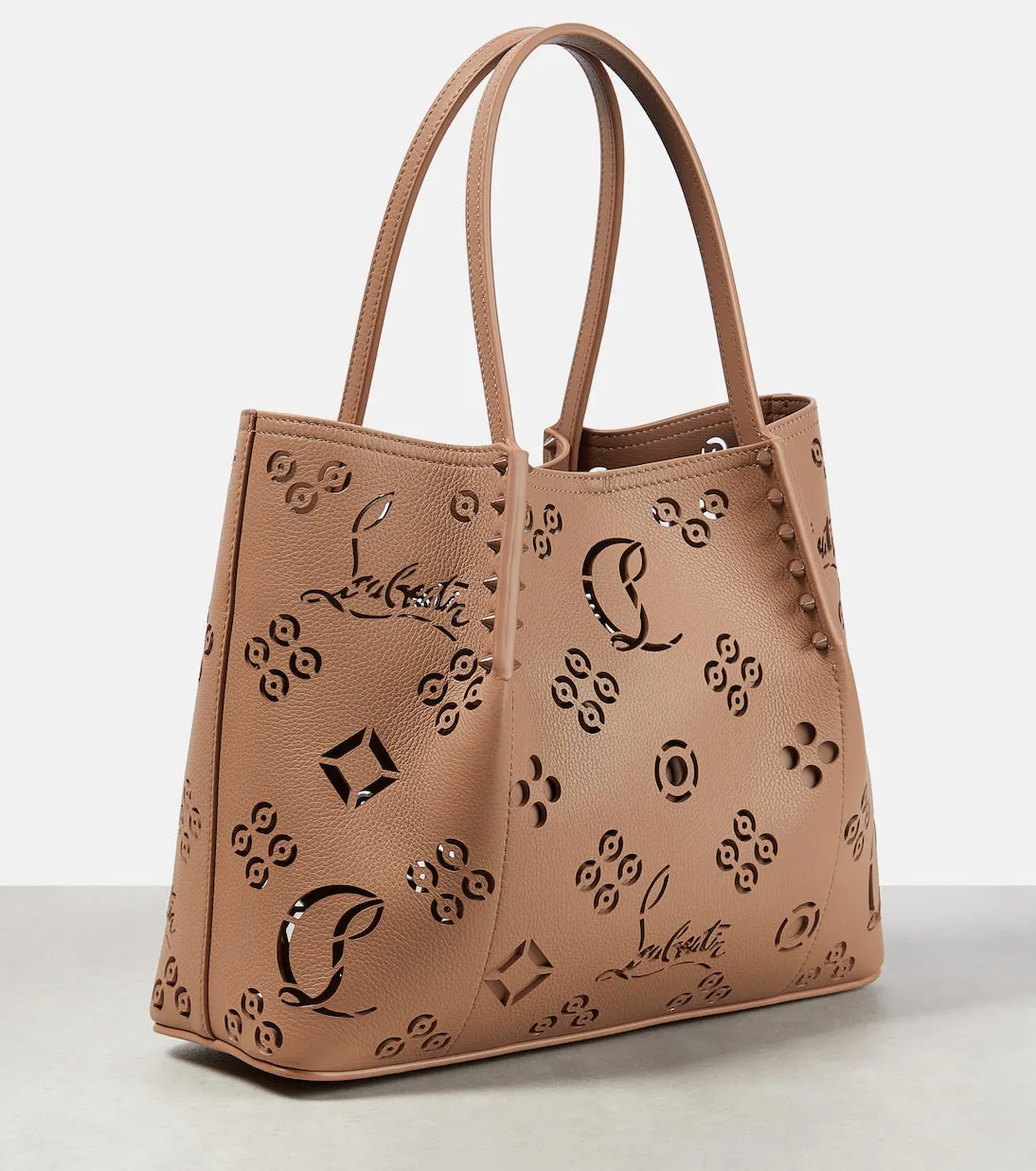 Christian Louboutin perforated cabarock tote bag, black
