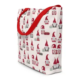 Christmas Gnomes Large Tote Bag