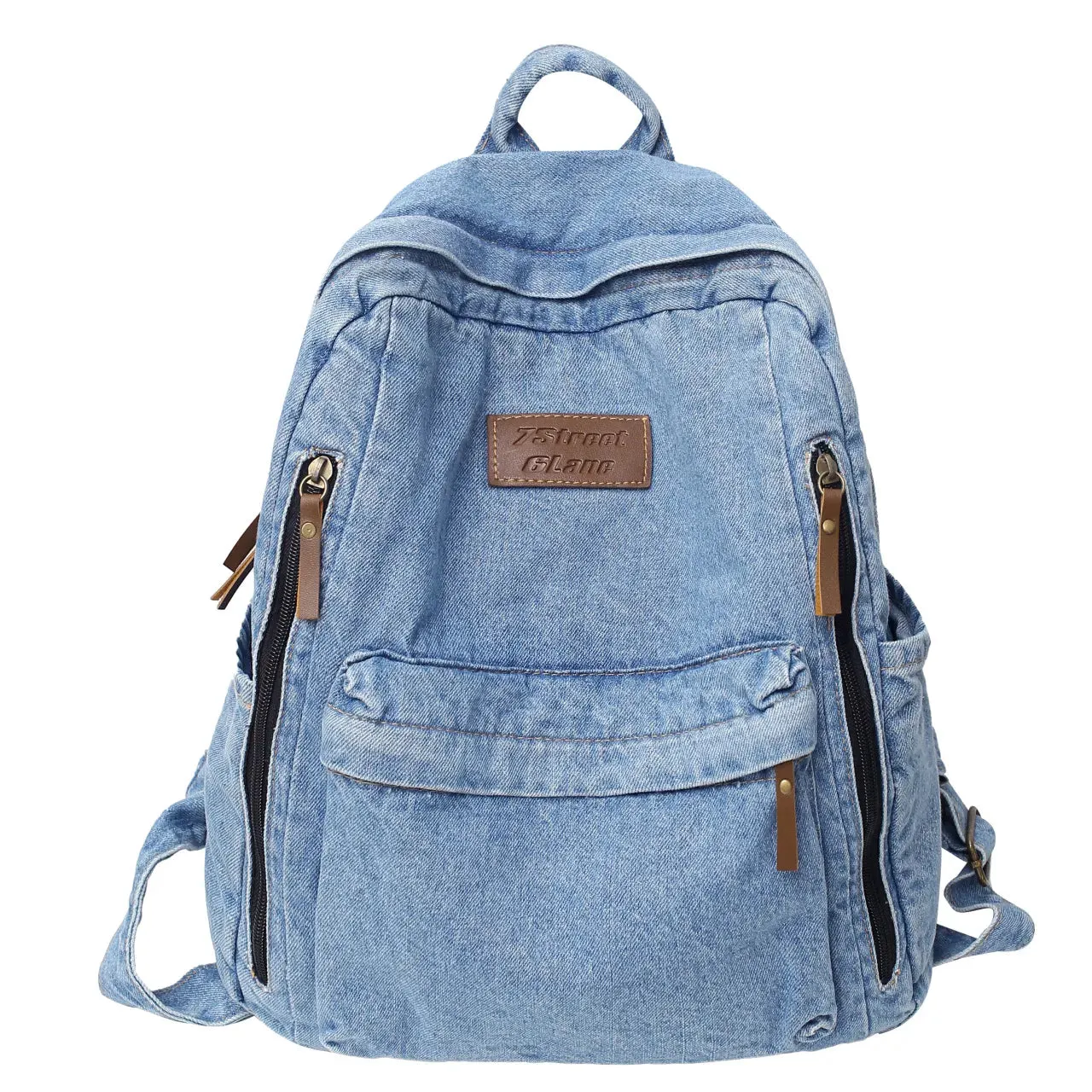 Denim Fashion Backpacks for School Trend Student Jeans Bag Multi Pockets Large Capacity Rucksack Mochila De Escola Feminina