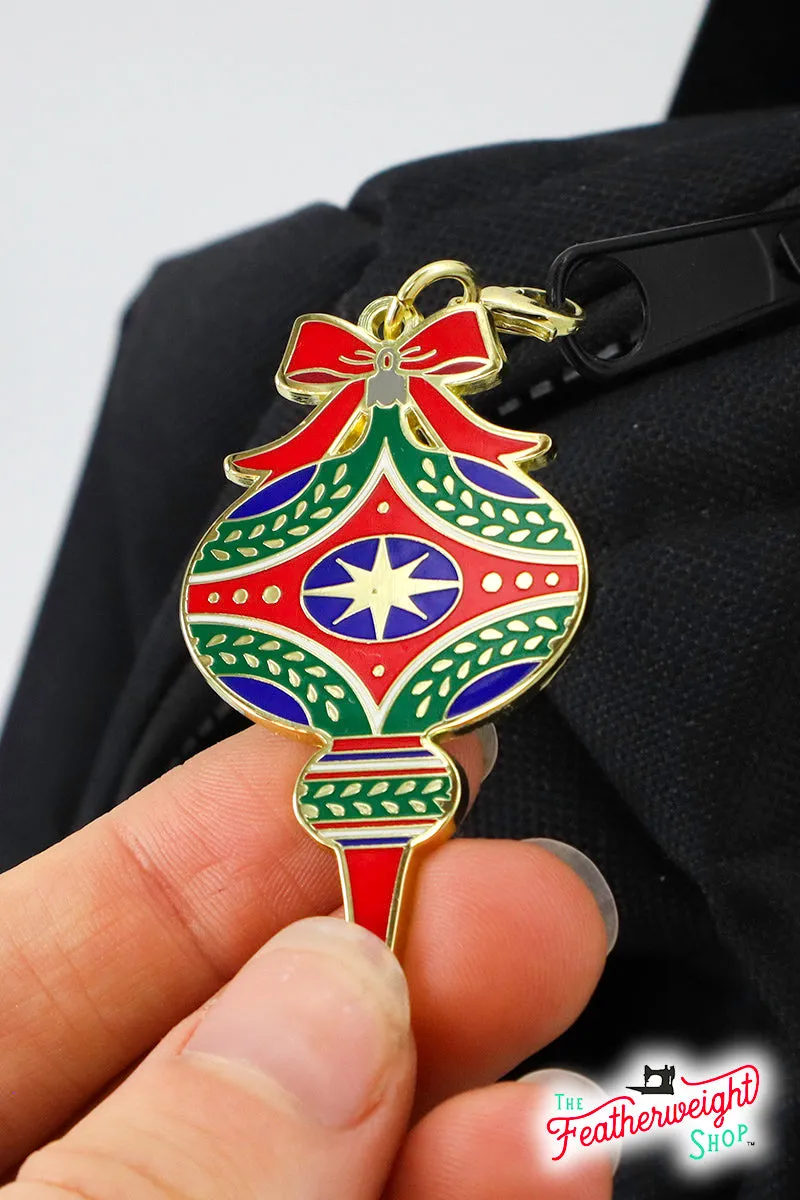 Enamel Charm Zipper Pull - VINTAGE ORNAMENT & BELIEVE