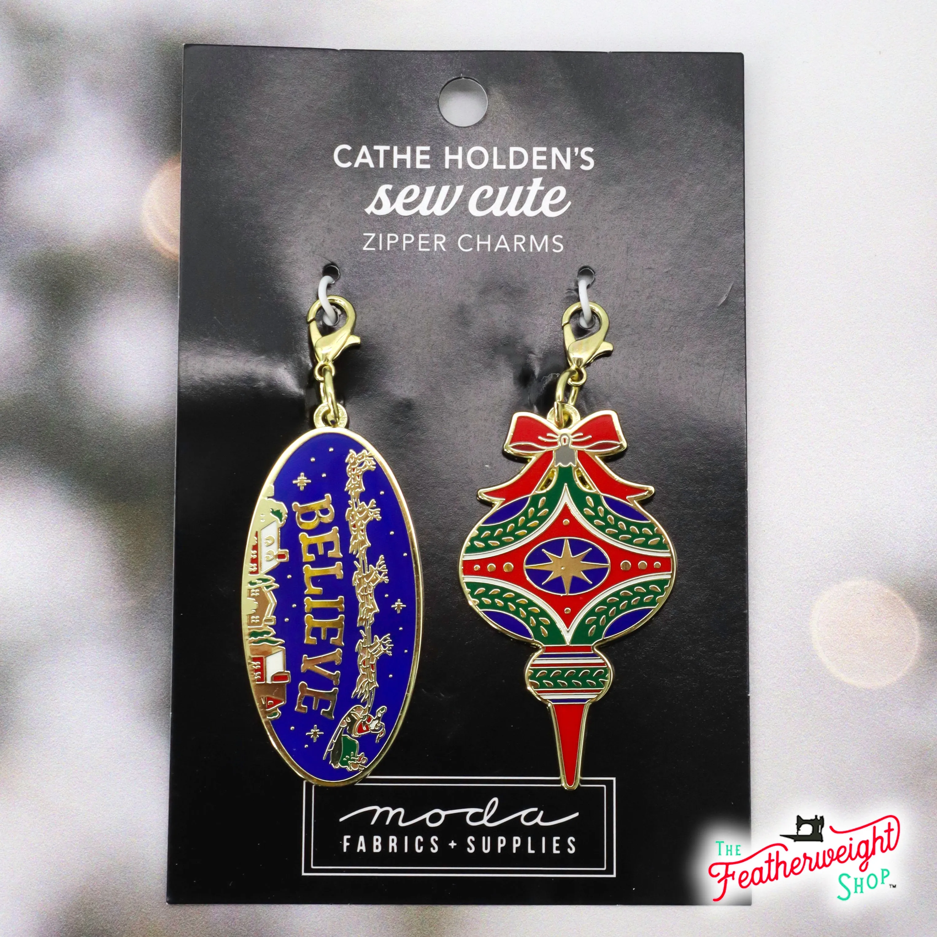 Enamel Charm Zipper Pull - VINTAGE ORNAMENT & BELIEVE