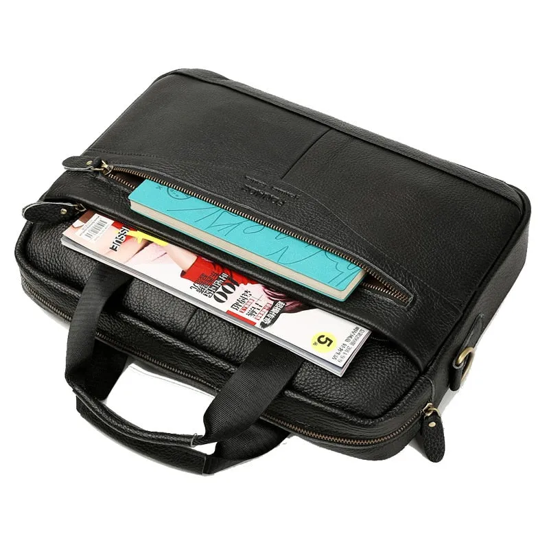 FONMOR New Wild Casual Simple High-Quality Genuine Leather Men Handbag