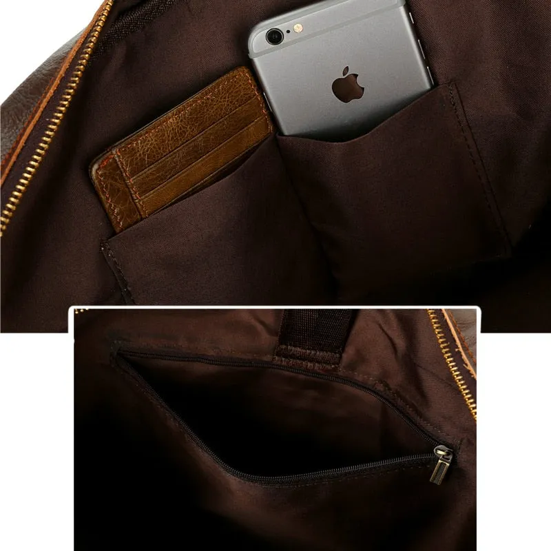 FONMOR New Wild Casual Simple High-Quality Genuine Leather Men Handbag