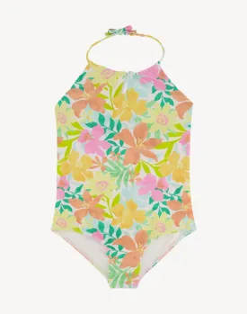 Girls Sweet Aloha High Neck One Piece