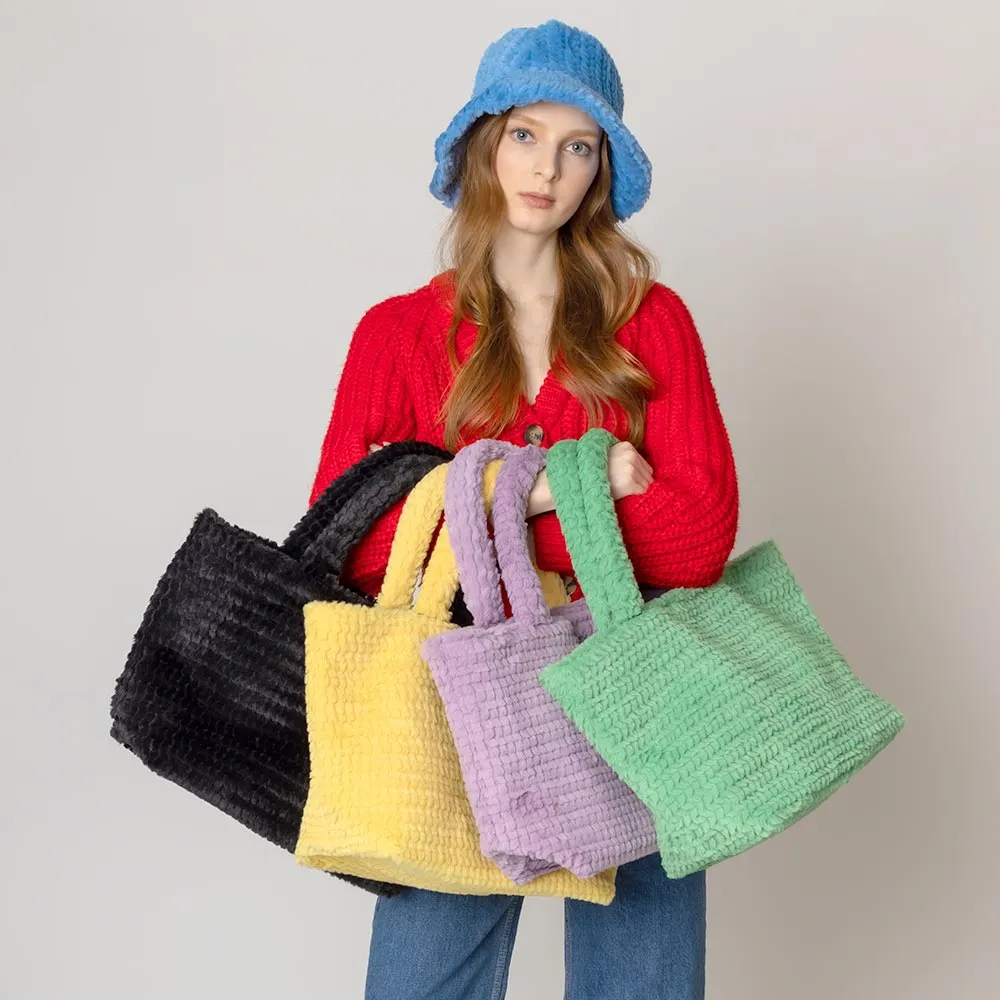 iLLASPARKZ Fuzzy Fur Tote Bag