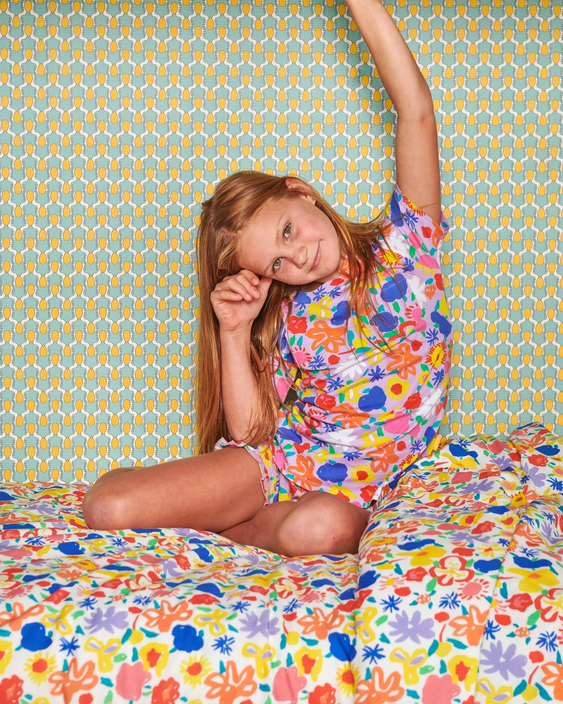 Kip & Co x Ken Done Summer Floral White Organic Cotton Quilt Cover