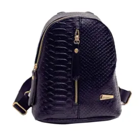 Leather Backpack Girl Travel Packs Double Shoulder Zipper Back Packs Students Girl Backpack School