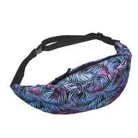 New 3D Colorful Waist Pack for Men Fanny Pack green leaves Style Bum Bag Women Money Belt Travelling Mobile Phone Bag