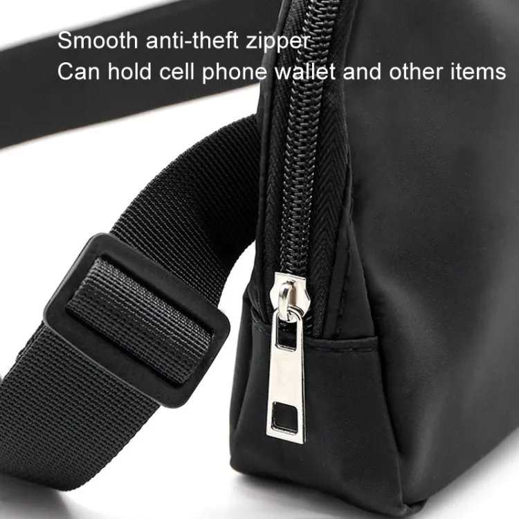 Nylon Waterproof Chest Bag Outdoor Sports Pocket Running Mobile Phone Bag(Black)