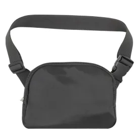 Nylon Waterproof Chest Bag Outdoor Sports Pocket Running Mobile Phone Bag(Black)