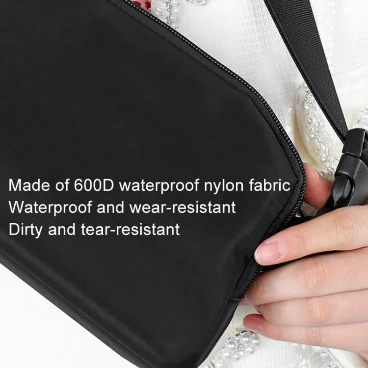Nylon Waterproof Chest Bag Outdoor Sports Pocket Running Mobile Phone Bag(Black)