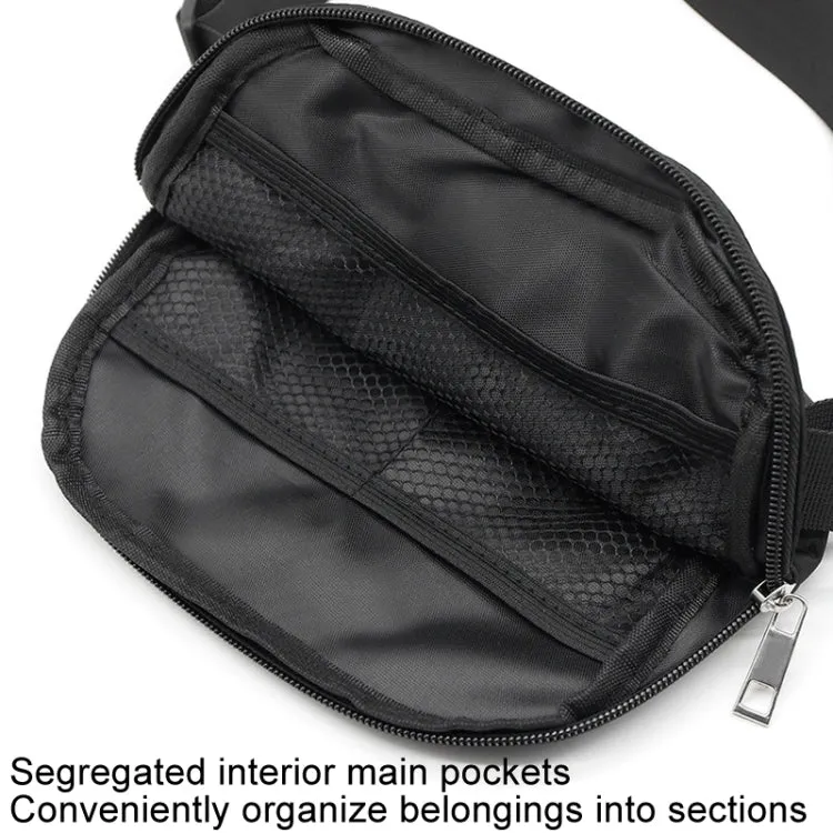 Nylon Waterproof Chest Bag Outdoor Sports Pocket Running Mobile Phone Bag(Black)