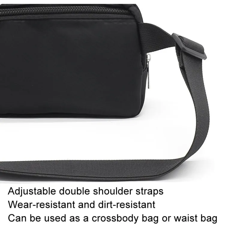 Nylon Waterproof Chest Bag Outdoor Sports Pocket Running Mobile Phone Bag(Black)