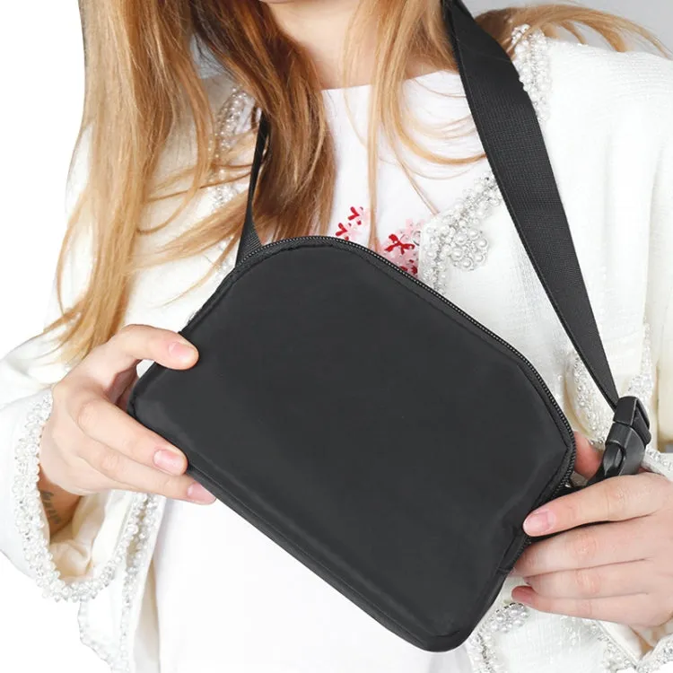 Nylon Waterproof Chest Bag Outdoor Sports Pocket Running Mobile Phone Bag(Black)