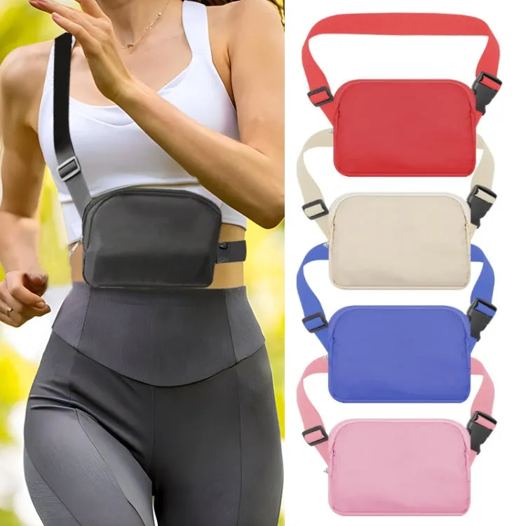 Nylon Waterproof Chest Bag Outdoor Sports Pocket Running Mobile Phone Bag(Black)
