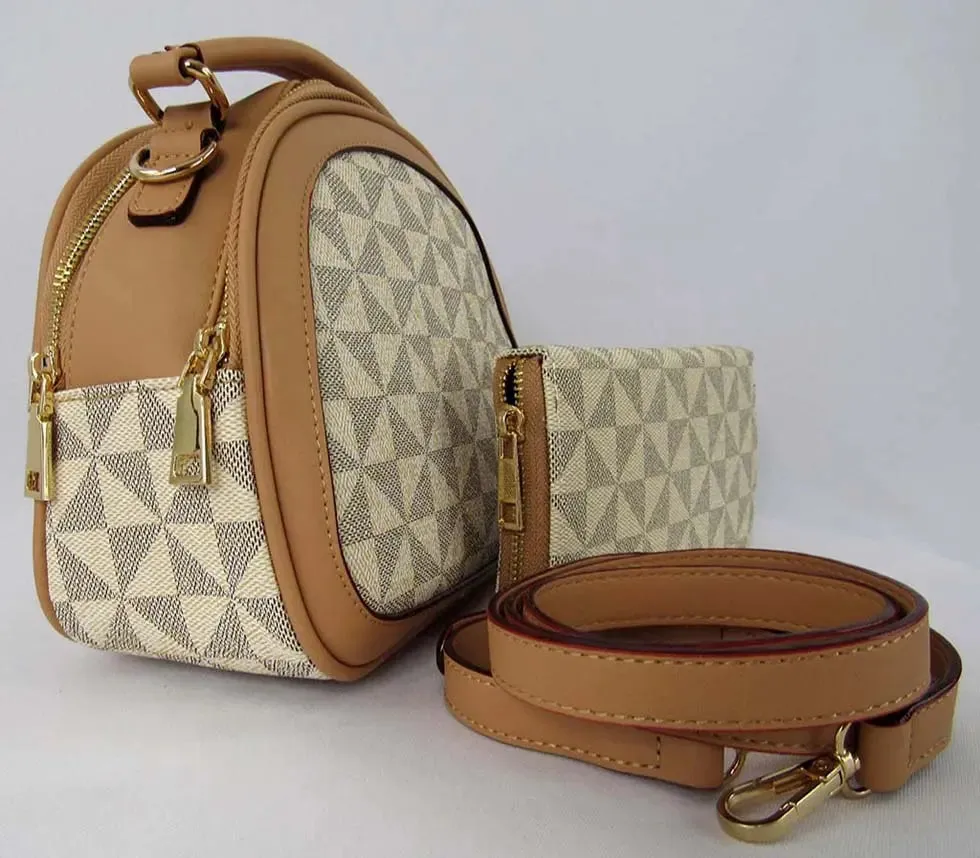 Small Dome Crossbody Bag Monogram Print Set