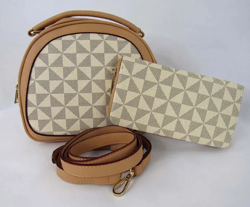 Small Dome Crossbody Bag Monogram Print Set