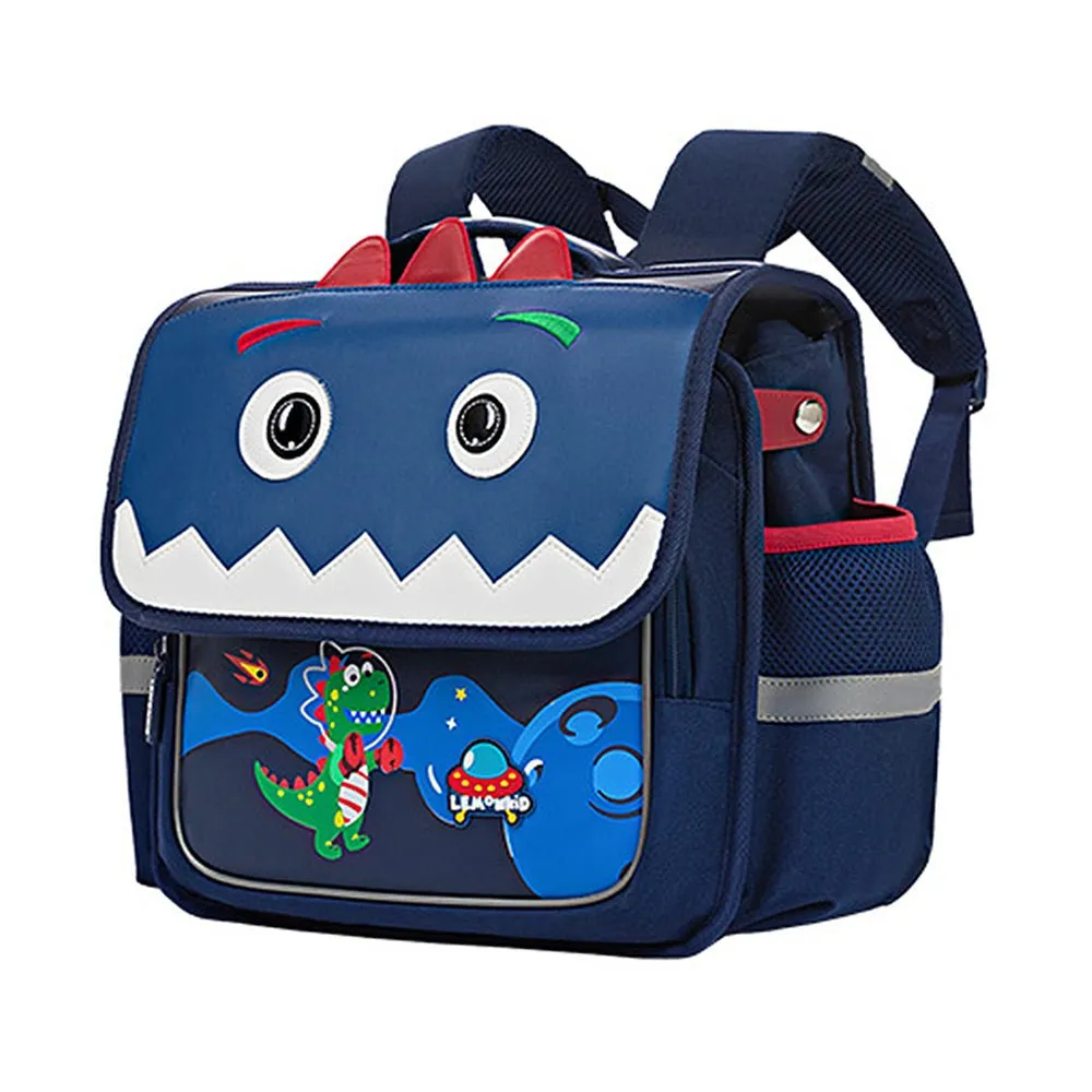 Square shape 3d Tail Dino Space theme School Backpack for Kids