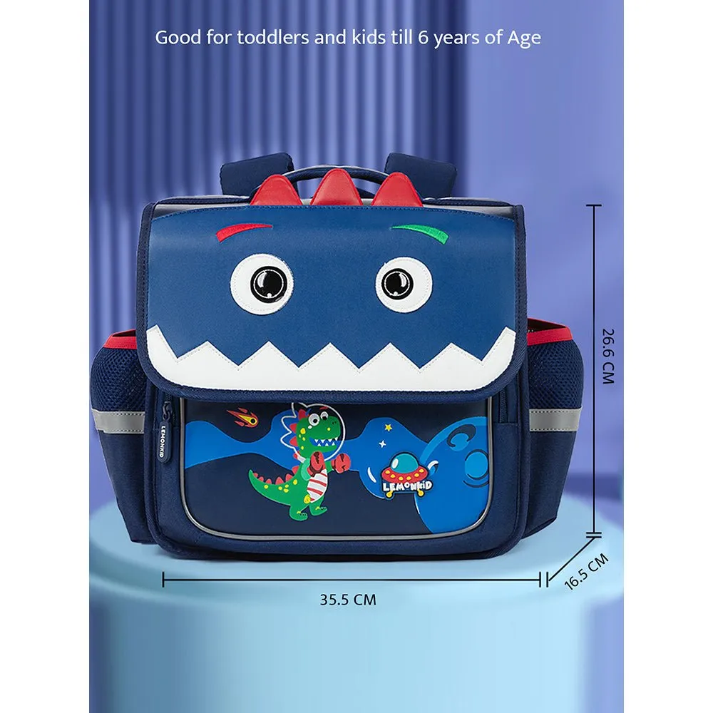 Square shape 3d Tail Dino Space theme School Backpack for Kids