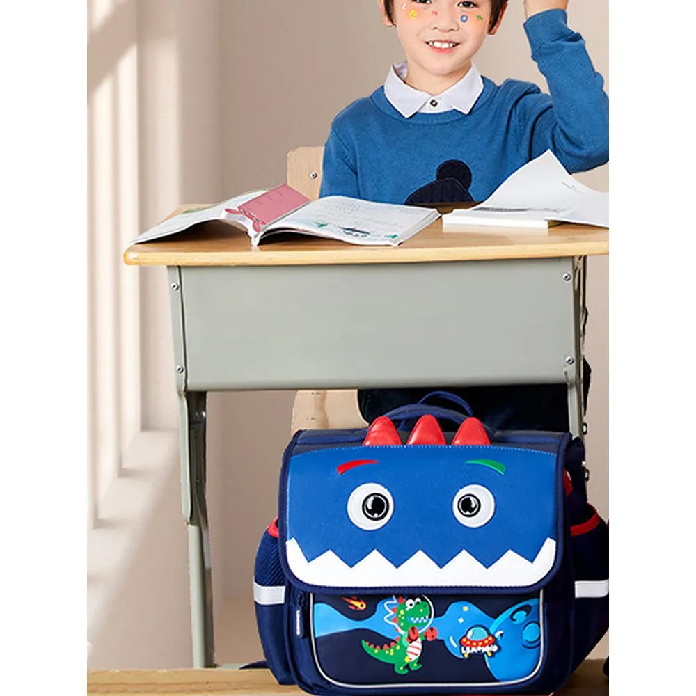 Square shape 3d Tail Dino Space theme School Backpack for Kids