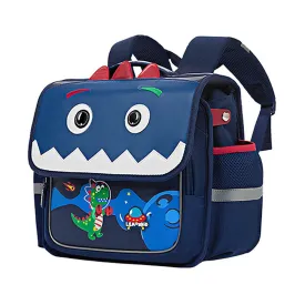 Square shape 3d Tail Dino Space theme School Backpack for Kids