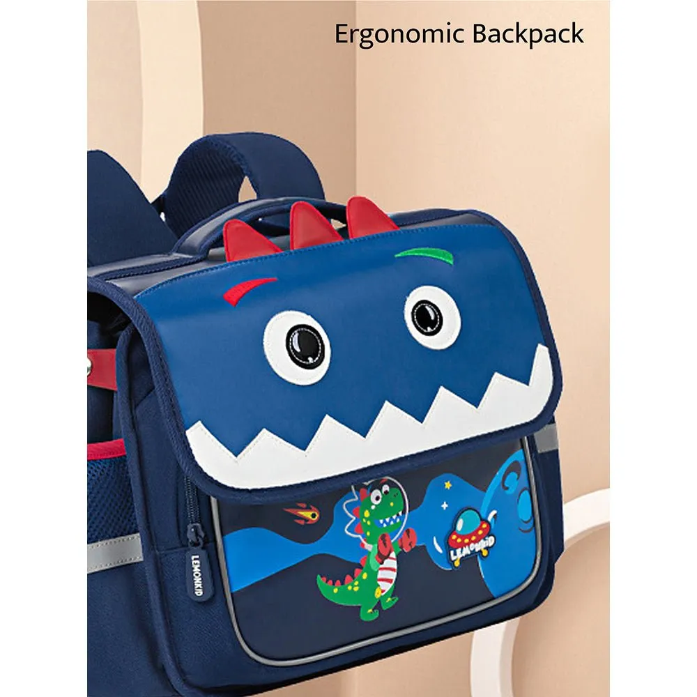 Square shape 3d Tail Dino Space theme School Backpack for Kids