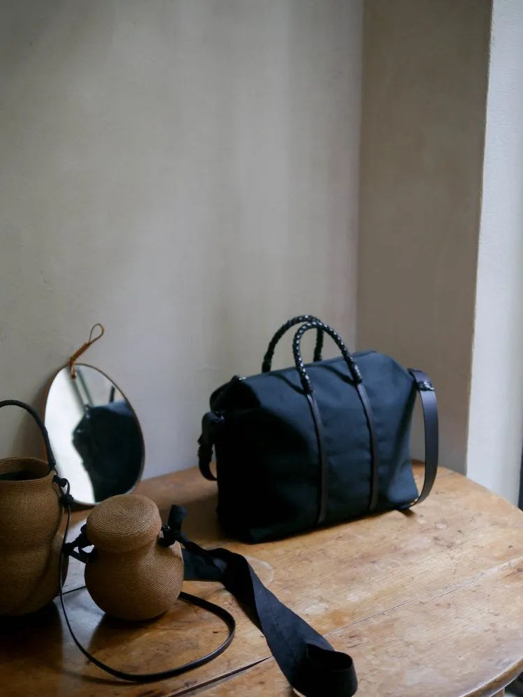 Woven Duffel Bag 35 in Black